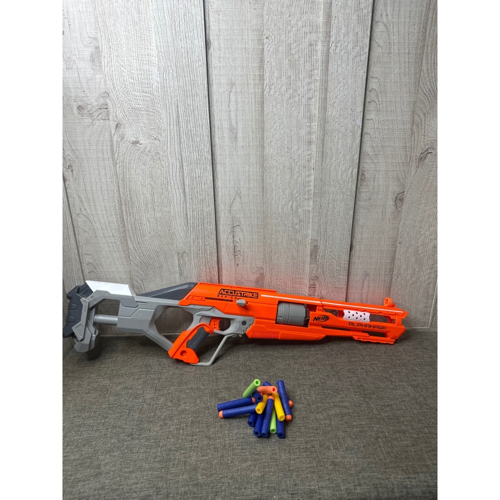Nerf N-Strike Elite AccuStrike Alphahawk Blaster Orange Grey Hasbro B7784